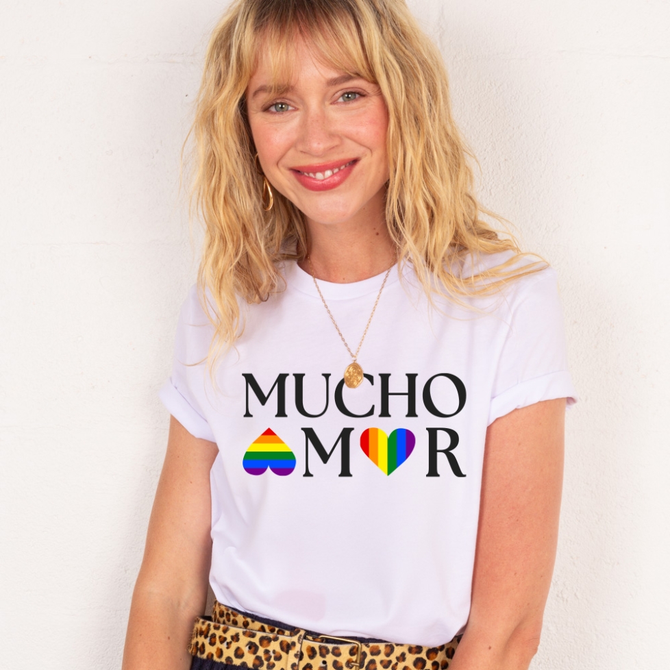 T-shirt Blanc Mucho Amor
