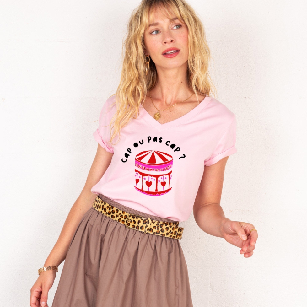 T-shirt Col V Jeux d'Enfant
