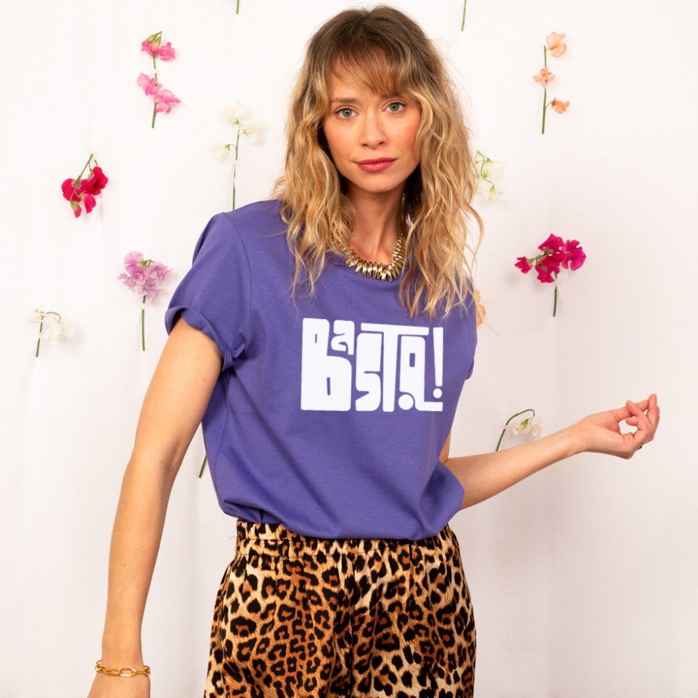 T-shirt Violet Basta