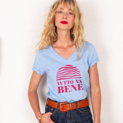 T-shirt Col V Tutto Va Bene
