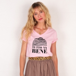T-shirt Col V Tutto Va Bene