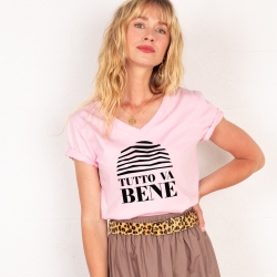 T-shirt Col V Tutto Va Bene