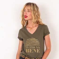 T-shirt Col V Tutto Va Bene