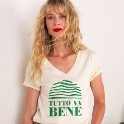 T-shirt Col V Tutto Va Bene