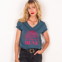 T-shirt Col V Tutto Va Bene