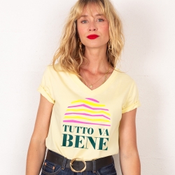 T-shirt Col V Tutto Va Bene