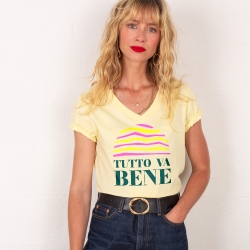 T-shirt Col V Tutto Va Bene