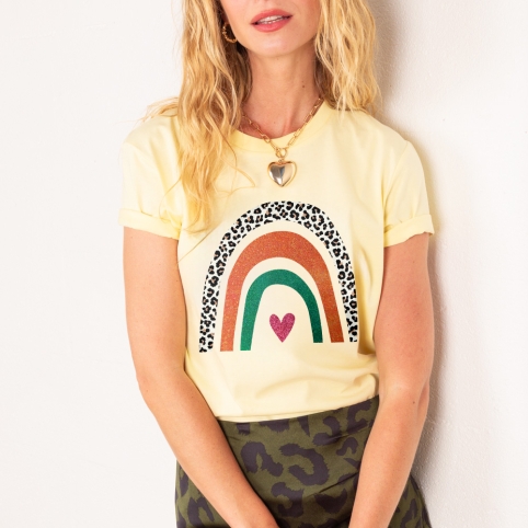T-shirt Arcobaleno Di Arancia
