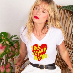 T-shirt Col V Sara Perche Mi Amo