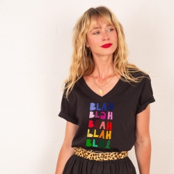 T-shirt Col V Blah Blah