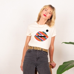 T-shirt Creme Bouche Pop