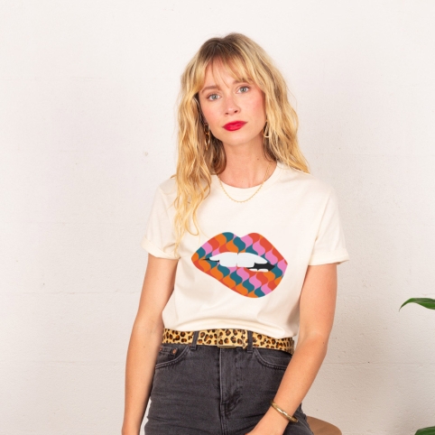 T-shirt Creme Bouche Pop