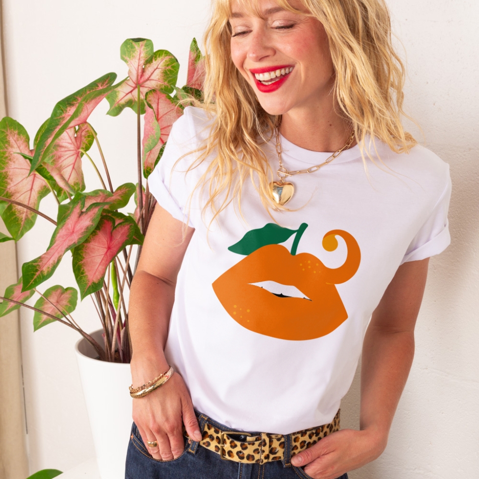 T-shirt Blanc Fruit Lips