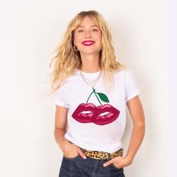T-shirt Blanc Fruit Lips