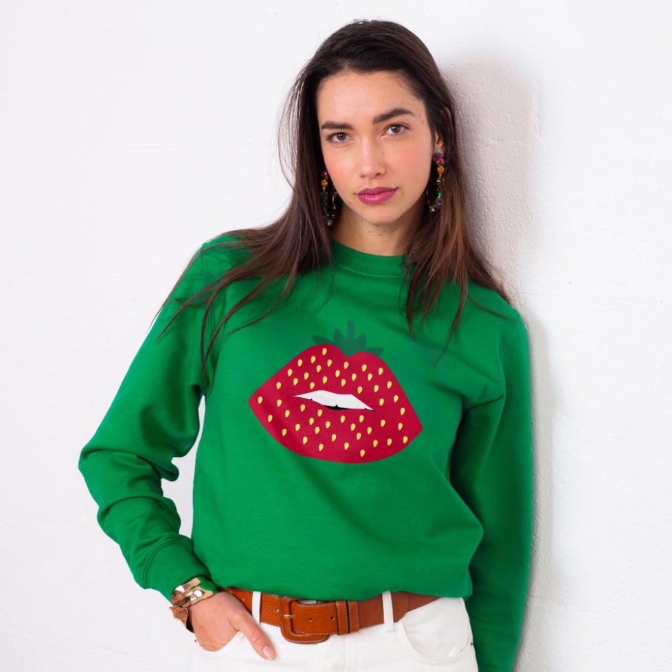 Sweat Vert Strawberry Lips