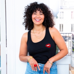 Débardeur Noir Martina Brodée T-shirts Faubourg54