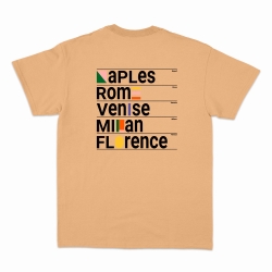 T-shirt camel Villes Italiennes manches courtes Homme Faubourg54