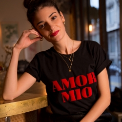 T-Shirt "Amor Mio" noir