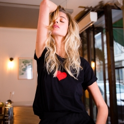T-shirt Greta noir
