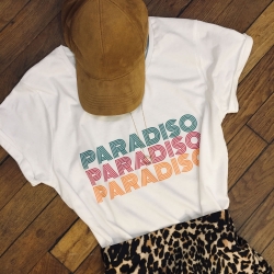 T-shirt Paradiso blanc