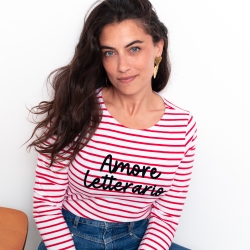 Marinière ML Rouge Amore Letterario by LesFutiles