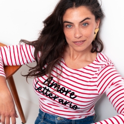 Marinière ML Rouge Amore Letterario by LesFutiles