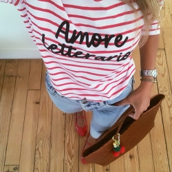 Marinière ML Rouge Amore Letterario by LesFutiles
