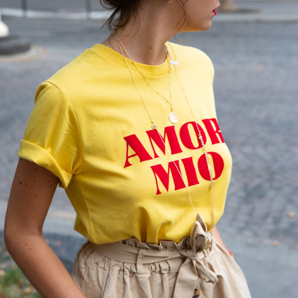 T-Shirt Amor Mio Jaune