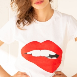 T-shirt Martina imprimé blanc