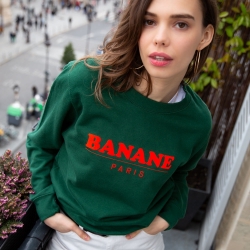 Sweat Banane Paris fluo