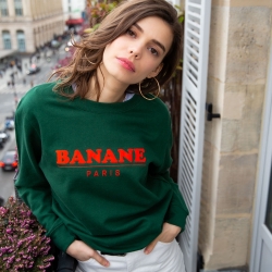 Sweat Banane Paris fluo