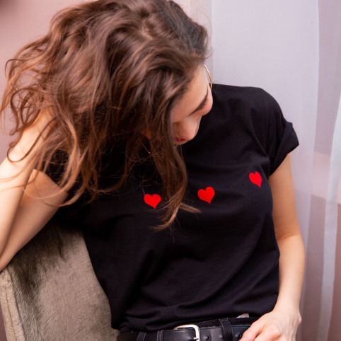 T-shirt Noir Celine Loves collection MADEINLOVE