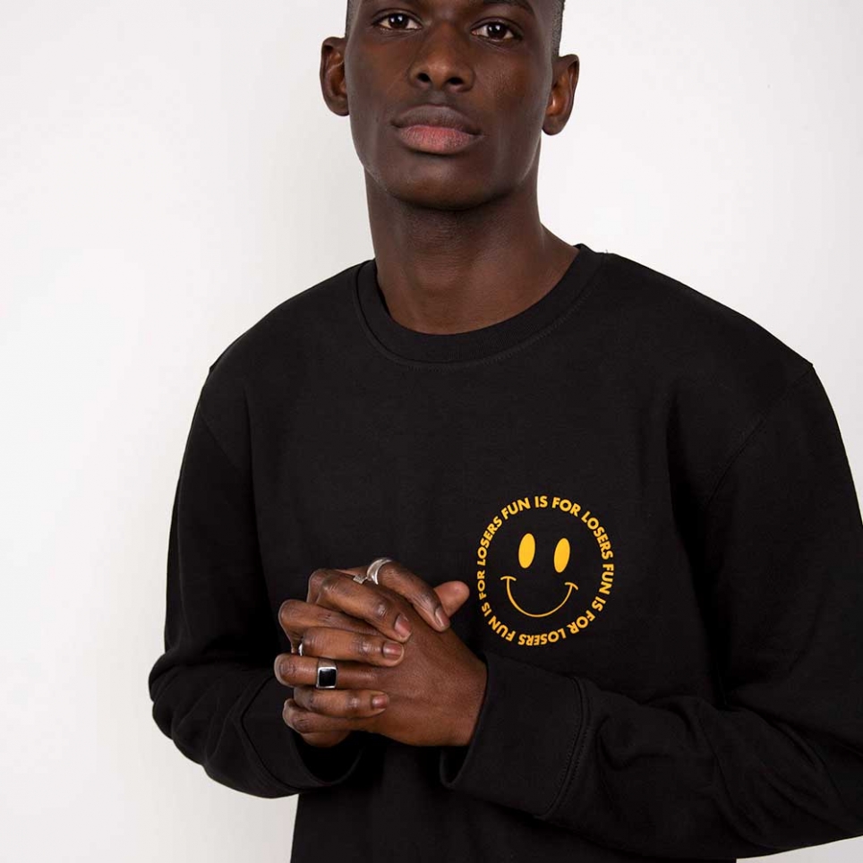 Sweat Fun is for Losers Smile Noir Homme