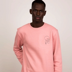 Sweat Squelette Rose Homme