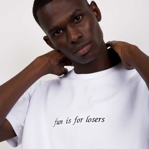T-Shirt Fun Is For Losers Blanc Homme