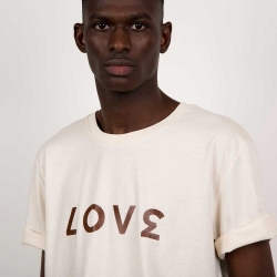 T-Shirt Love Crème Homme