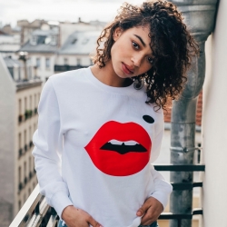 Sweat-Shirt blanc Cindy