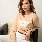 Sweatshirt Amor Mio Camel