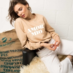 Sweatshirt Amor Mio Camel