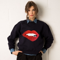 Sweat Red Glitter Martina Bleu Sweat Red Glitter Martina Bleu