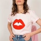T-Shirt Bouche Vanessa Rose