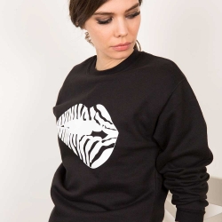 Black Sweatshirt Martina Zebra