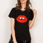 T-Shirt Bouche Vanessa Noir