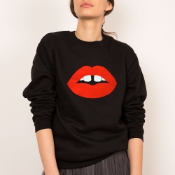 Sweat Bouche Vanessa Noir