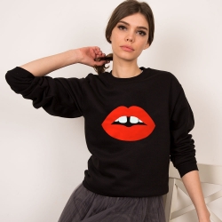 Sweat Bouche Vanessa Noir