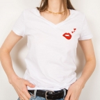 White V Neck T-Shirt Martina Loves