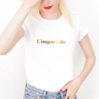 T-shirt Imparfaite Gold Blanc