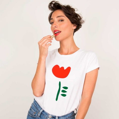 T-shirt blanc Tulipano