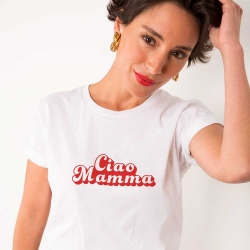T-Shirt Ciao Mamma Blanc