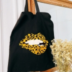 Black Tote Bag Leopard Martina